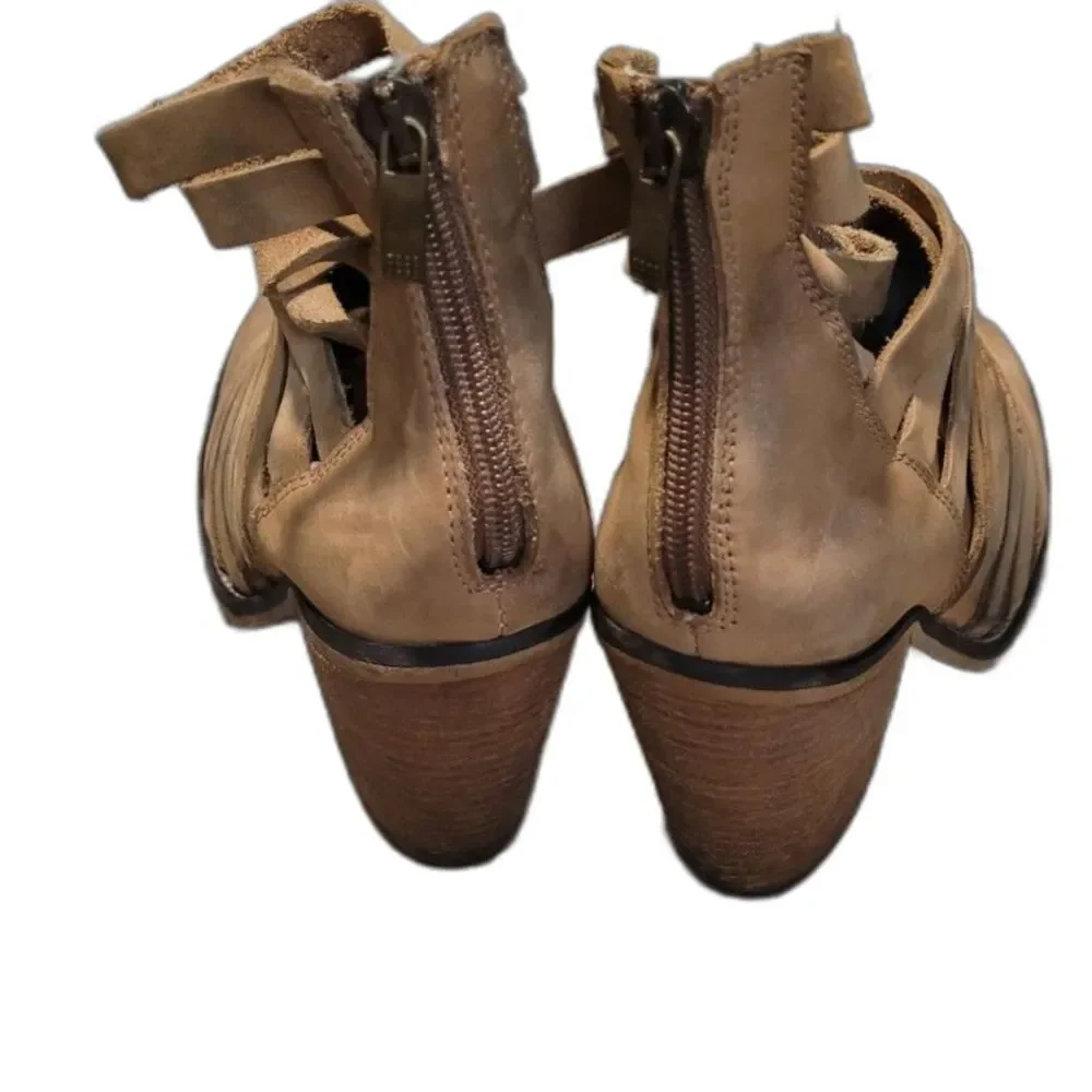 Free People Strappy Hybrid Heeled Booties